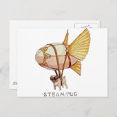 パグ ポストカード (正面/裏面)