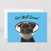 パグ ポストカード (正面/裏面)