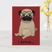 パグ・マザー・デイ・カード カード (黄色い花)