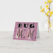 パグ・ママ カード (黄色い花)