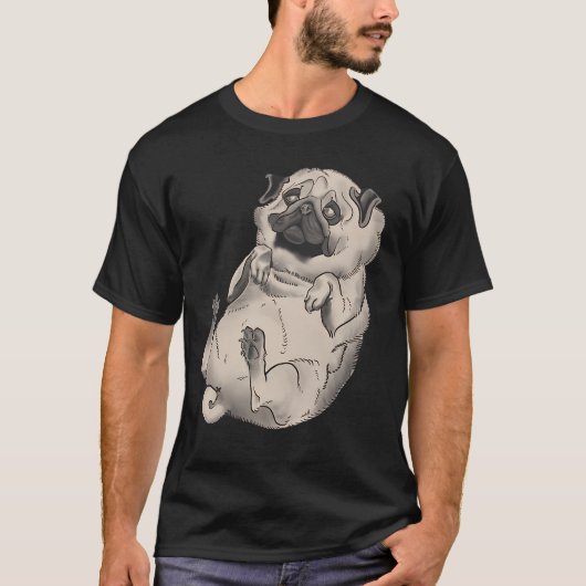 パグ モップス クロップス Tシャツ (正面)