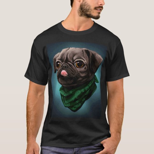 パグ ライフ プレミアム スコップ 337 Tシャツ (正面)