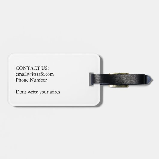 パグ ラゲッジタグ (裏面横)