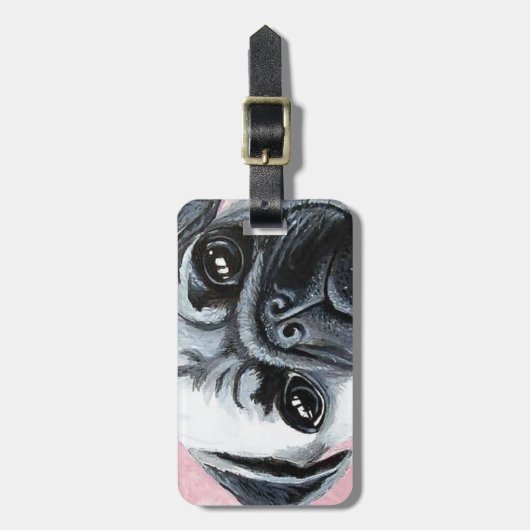パグ ラゲッジタグ (正面縦)