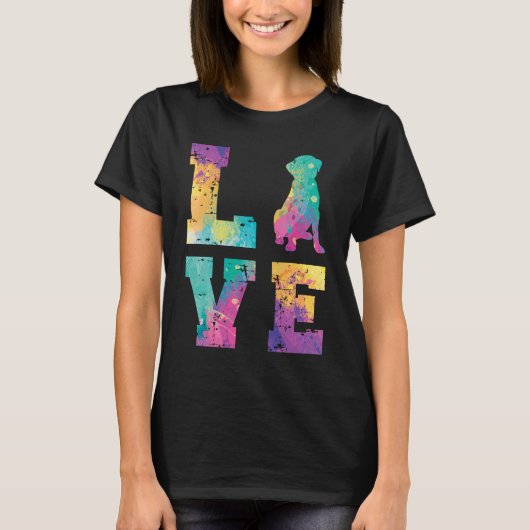 パグ・ラブ Tシャツ (正面)
