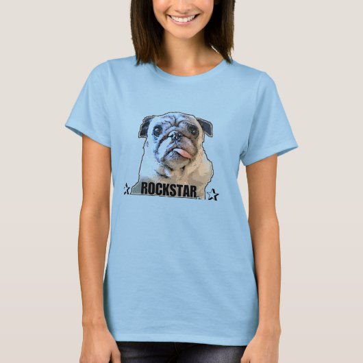 パグ・ロッカー Tシャツ (正面)