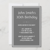 パグ&ワ素晴らしイン30th誕生日パーティの招待状 招待状 (裏面)