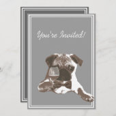 パグ&ワ素晴らしイン30th誕生日パーティの招待状 招待状 (正面/裏面)