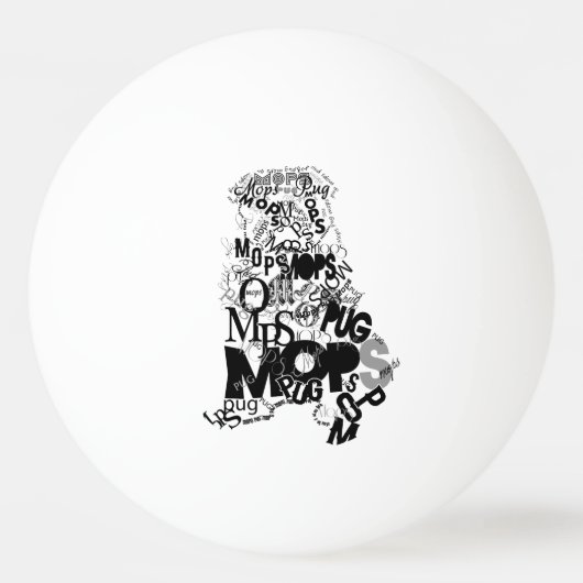 パグ 卓球ボール (正面)