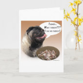 パグ(子鹿)トルコ カード (黄色い花)