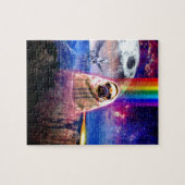 パグ、平和犬入って来Iの間隔をあけて下さい ジグソーパズル (横)