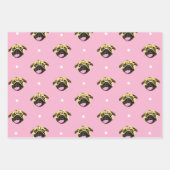 パグ 犬 ギフト ラッピング セット (正面)