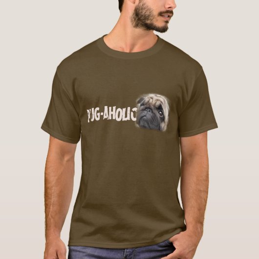 パグaholic tシャツ (正面)