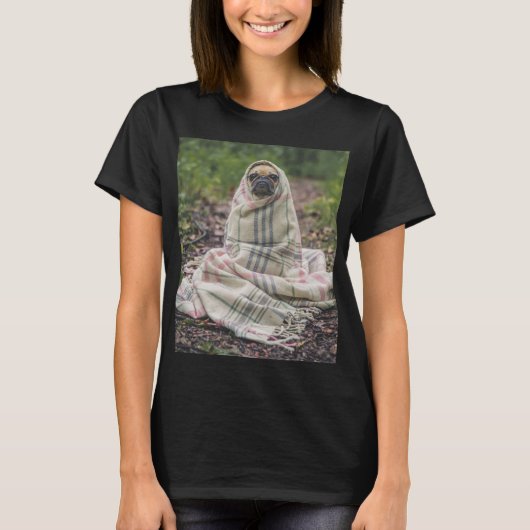 パグTシャツドレス Tシャツ (正面)