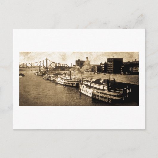 パケットランディングモノンガヘラ川ヴィンテージ葉書 ポストカード (正面)