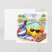 パコボールパーティー 4日 7月 独立記念日 招待状 (正面/裏面)