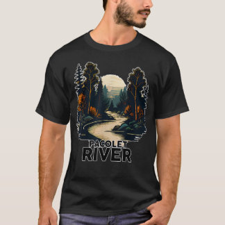 パコレット川レトロミニマリスト川 Tシャツ