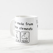 パコ定期テーブル名mug コーヒーマグカップ (正面左)
