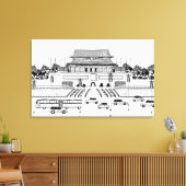 パゴダで道路上の車両 キャンバスプリント (インサイチュ (リビング))