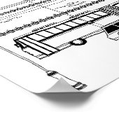 パゴダで道路上の車両 ポスター (角)