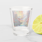 パゴダと着色景観撮影ガラス ショットグラス (裏面)