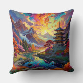 パゴダと着色風景 クッション (裏面)