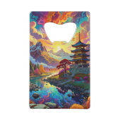 パゴダと着色風景 クレジットカード栓抜き (裏面)