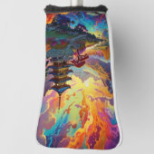 パゴダと着色風景 ゴルフヘッドカバー (回転90)