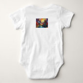 パゴダと着色風景 ベビーボディスーツ (裏面)