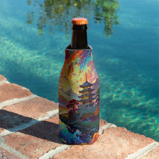 パゴダと着色風景 ボトルクーラー (インサイチュ プール)