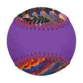 パゴダと着色風景 野球ボール (裏面)