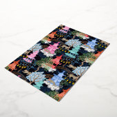 パゴダの森のパーティーヒョウ 箔招待状 (回転した状態)