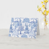 パゴダの森青と白 カード (黄色い花)