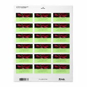 パゴダカラフルの花（赤とピンク） ラベル (フルシート)