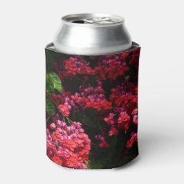 パゴダカラフルの花(赤とピンク) 缶クーラー