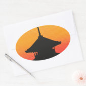 パゴダージャパン京都 楕円形シール (封筒)