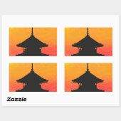 パゴダージャパン京都 長方形シール (シート)