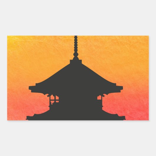 パゴダージャパン京都 長方形シール (正面)
