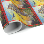 パゴダ日本のー付き航空輸送 ラッピングペーパー (ロールコーナー)