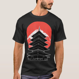パゴダ日本のー寺ヴィンテージ塔 Tシャツ