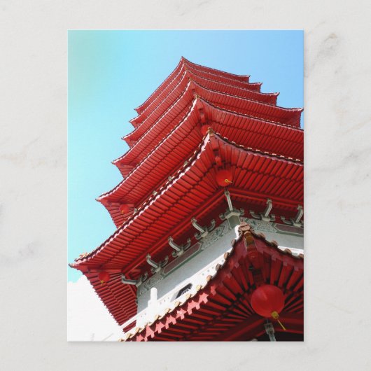 パゴダ – シンガポール中国のガーデン – はがき (正面)