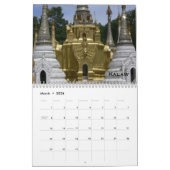 パゴダ：聖なるビルマ カレンダー (3月 2026)