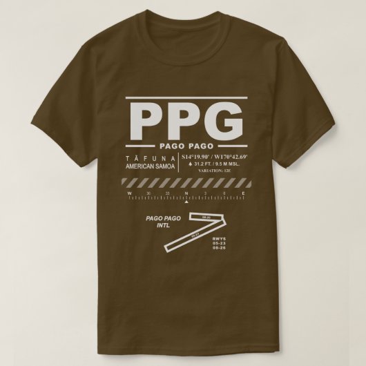 パゴパゴ国際的空港PPG Tシャツ (デザイン正面)