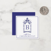 パゴ名門私立校風のダモノグラムのギフト囲いカード ノートカード (正面/裏面インサイチュ)