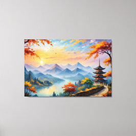 パゴ絵を描ダと川の1つ キャンバスプリント