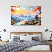 パゴ絵を描ダと川の1つ キャンバスプリント (インサイチュ (寝室))