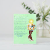 パサインスパイアル119:105詩蝋燭の女性 ポストカード (スタンド正面)