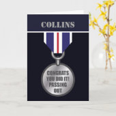 パサイン・アウト・パレード、英国海軍勲章おめでとう カード (黄色い花)