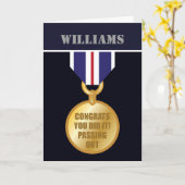 パサイン・アウト・パレード、英国海軍勲章おめでとう カード (黄色い花)