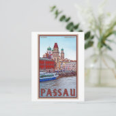 パサウ – ドナウウォーターフロント ポストカード (スタンド正面)